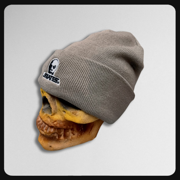 Skull Skates Embroidered Logo (with cuff) Cement Grey Beanie