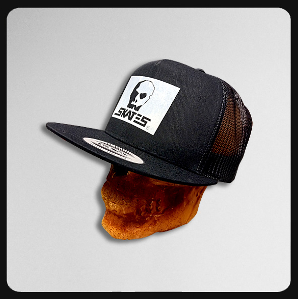 Horse Box Logo Yupoong Classics Black/Black Mesh Snapback Cap