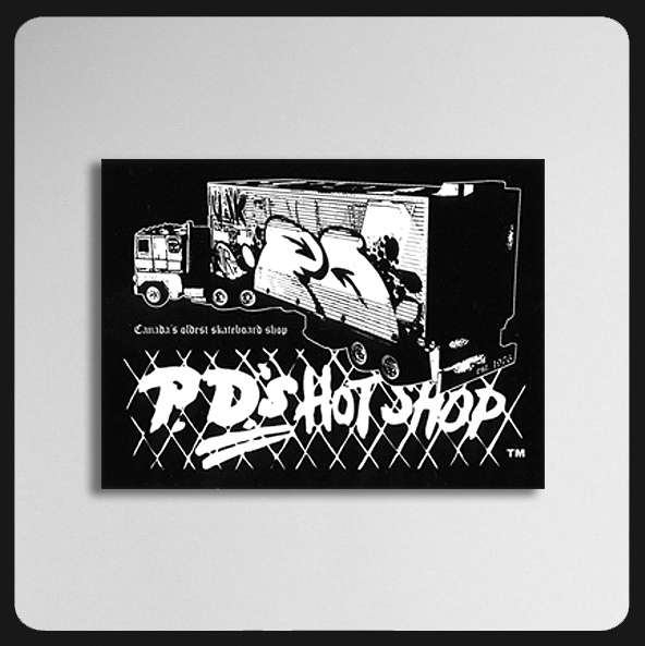 PD\'s Hot Shop Trucker sticker