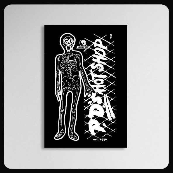 Mutant Skeleton PD\'s Hot Shop sticker