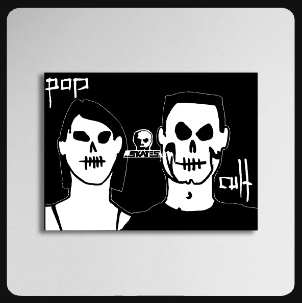 Pop Cult Skull Faces sticker