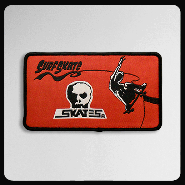Surf Skate Woven 4\" x  2 1/4\" Patch