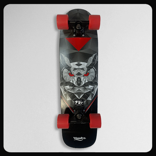 *7.5" x 27.5" Woodys Owl Complete Skateboard