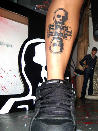 Girl 23 Skull Skates Tattoo