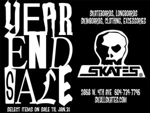 Skull Skates / PD's Hot Shop Year End Sale