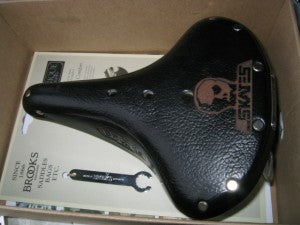 Brooks leather bike saddle