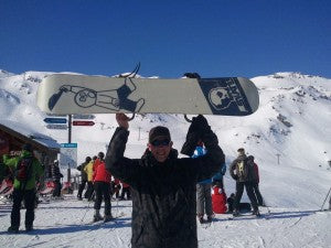90s Skull Skates Snowboard Still in Action