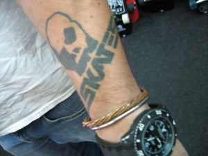 Skull Skates Wrist Tattoo