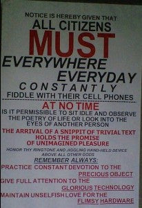 Signs of the Cellphone