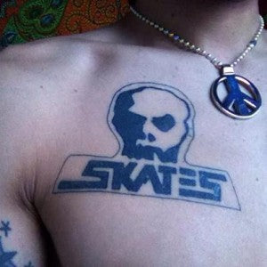 Skull Skates Tattoo in Okinawa