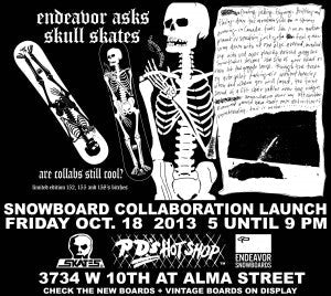 Skull Skates x Endeavor Snowboards Collab Launch