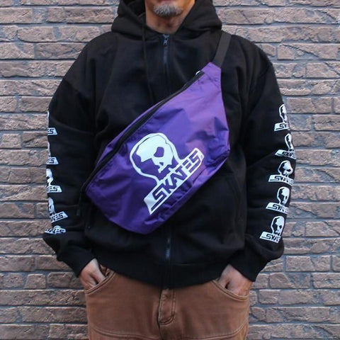 Logo Nylon Shoulder Bag Purple Japan Made