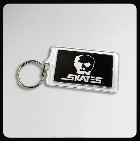 Skull Skates 80s Plastic Keychain