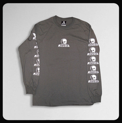 Skull Skates Logo Charcoal Longsleeve