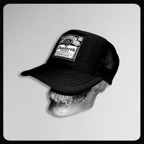 Danforth Emblem Black Foam Mesh Trucker Cap