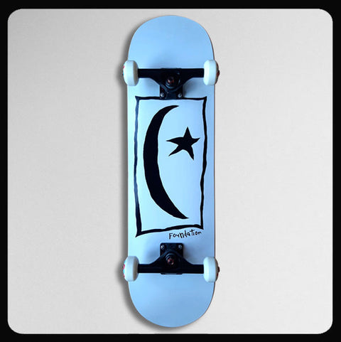 *8.5" x 32.5" Foundation Star & Moon Square White Complete