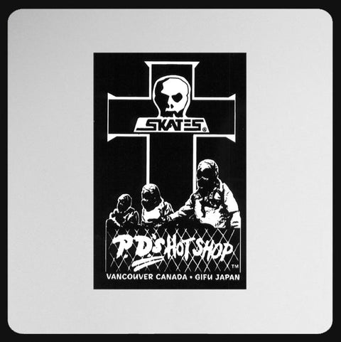 PD's Hot Shop Cross sticker