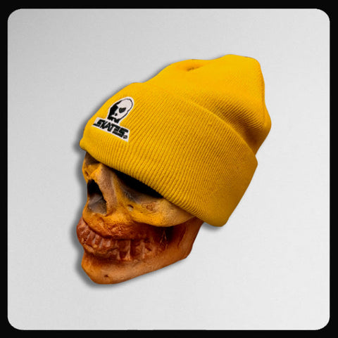 Skull Skates Embroidered Logo (with cuff) Mustard Yellow Beanie