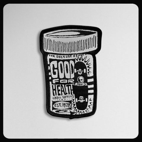 Pill Bottle Woven Diecut 2 1/4" x 3 1/2" Patch